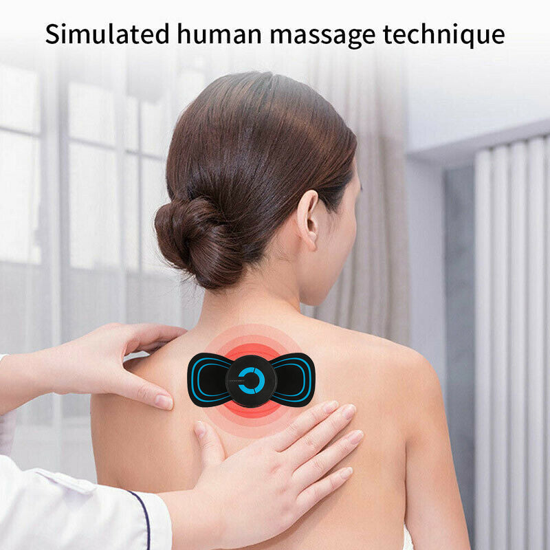 Mini masseur électrique Portable pour le cou et le dos, stimulateur de Massage Cervical, soulagement de la douleur, Patch de Massage avec câble de chargement USB