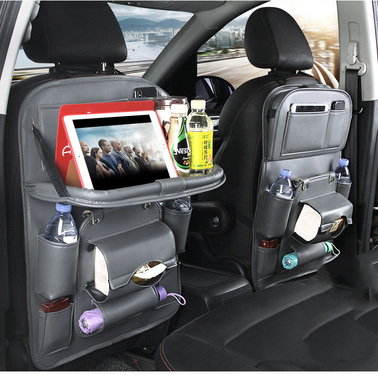 Bandeja organizadora para bolsa de almohadilla, asiento de coche, papelera, accesorios para automóviles, mesa plegable de viaje