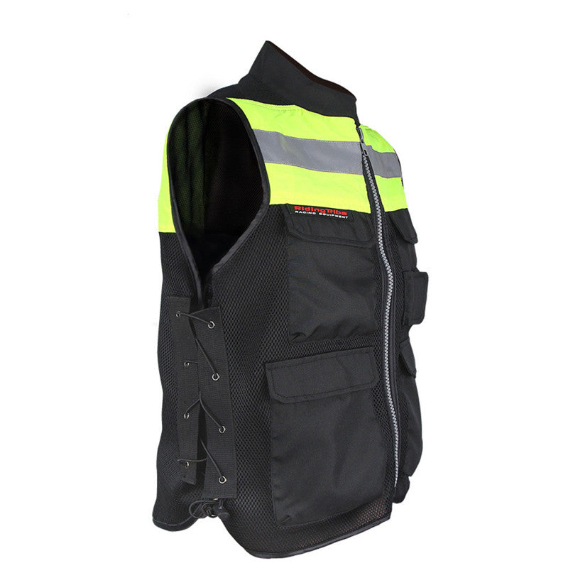 Gilet réfléchissant Fluorescent pour hommes et femmes, vêtements de moto