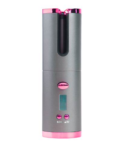 Bigoudi automatique Rechargeable pour femmes, fer à friser Portable avec écran LCD, en céramique, pour boucles rotatives et bouclées