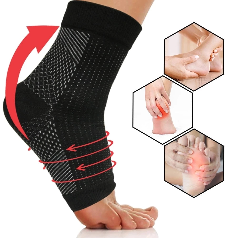 Foot angel anti fatigue compression pied manchon cheville soutien course Cycle basket-ball sport chaussettes en plein air hommes cheville orthèse chaussette