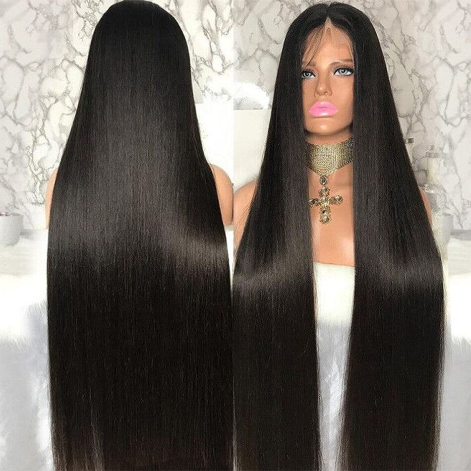 30 32Inch Bone Straight Lace Front Human Hair Wigs 13x4 Human Hair Lace Closure Wigs For Women Perruque Cheveux Humain