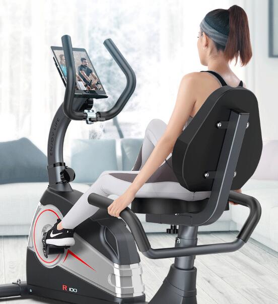 Horizontal exercise bike home magnetic control spinning bike indoor middle-aged and elderly rehabilitation training equipment