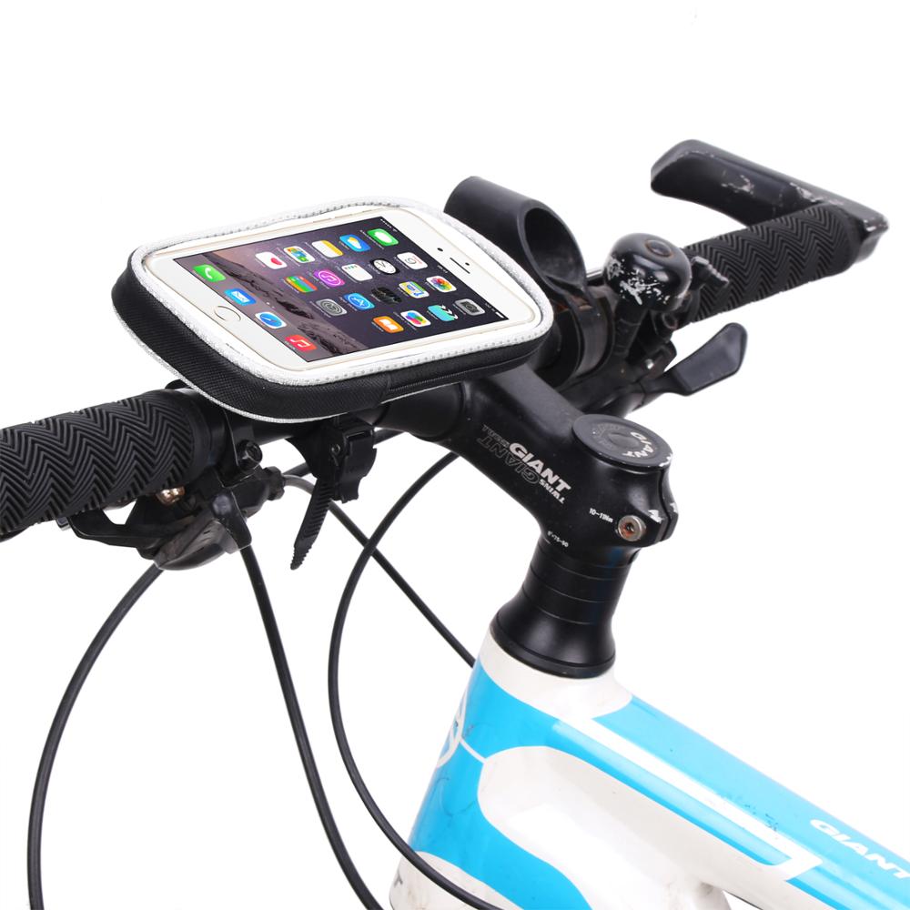 Sac de vélo avant étanche, support de téléphone portable pour écran tactile, sac pour téléphone portable de vélo 4.7-5.5 pouces, accessoires de vélo