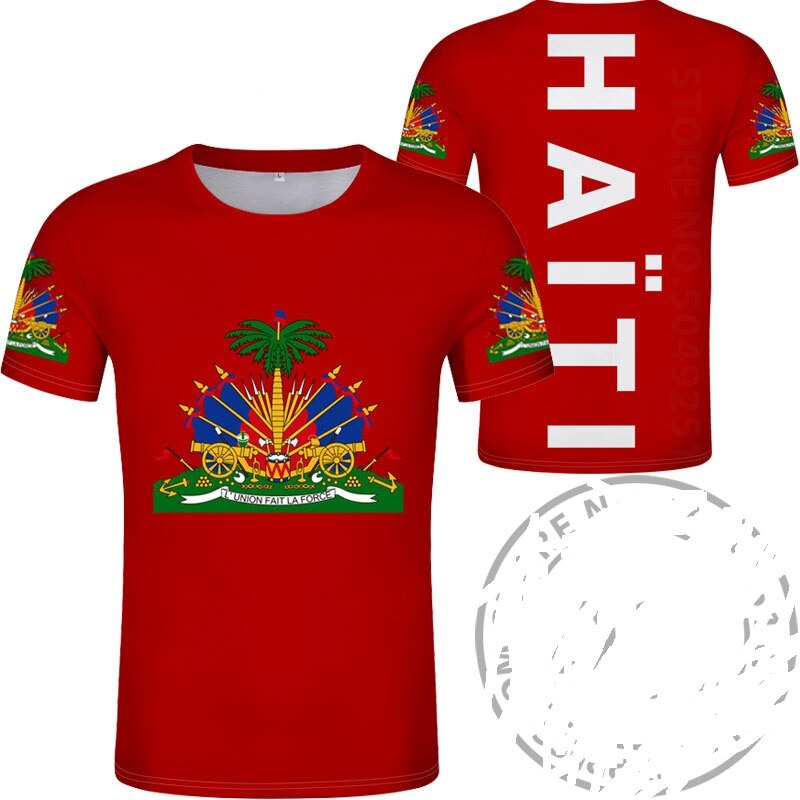 HAÏTI T-shirt Photo Vêtements Imprimer T-shirts Logo Grande Taille et moyen