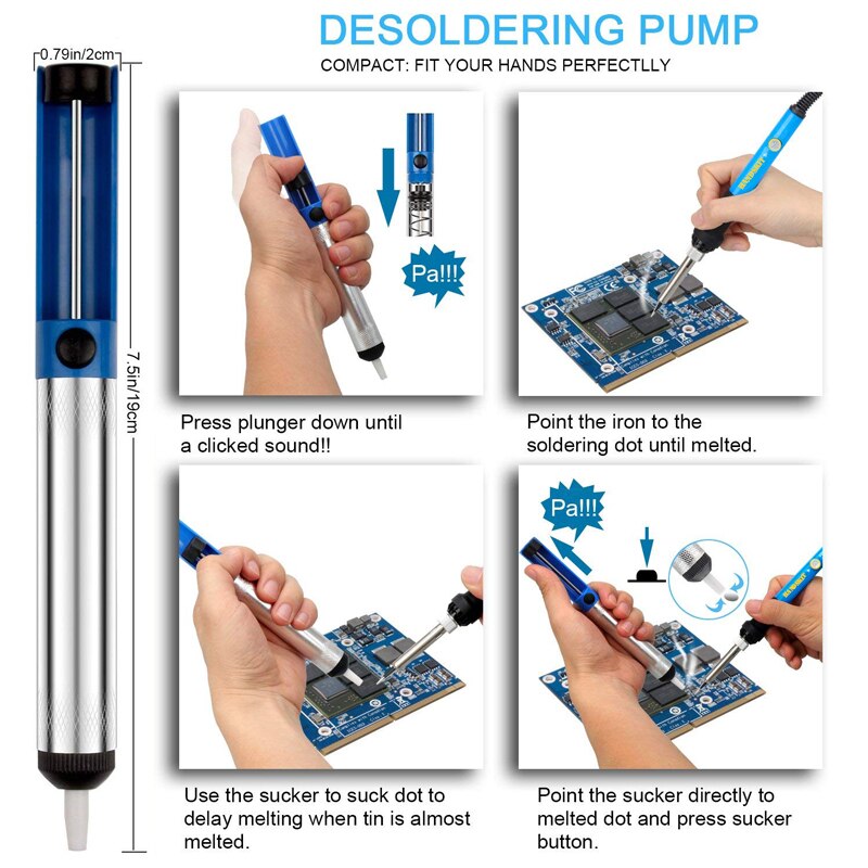 Soldador Digital eléctrico de temperatura ajustable con cuchillo, 5 puntas de soldadura, herramienta de soldadura de hierro para reparación del hogar