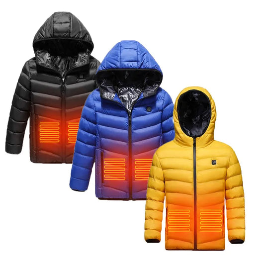 Children USB Charging Jacket Winter Heated Vest Warm Kids Heated Clothing Washable Polyester Soft Jacket Adolescent Safe Top