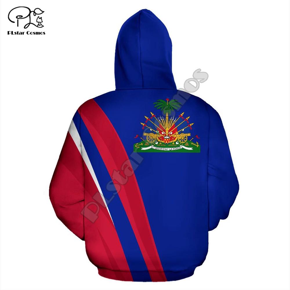 Haiti men/woman Caribbean Sea print 3D Hoodies Funny country flag Sweatshirt Fashion Hooded Long Sleeve unisex harajuku Pullover