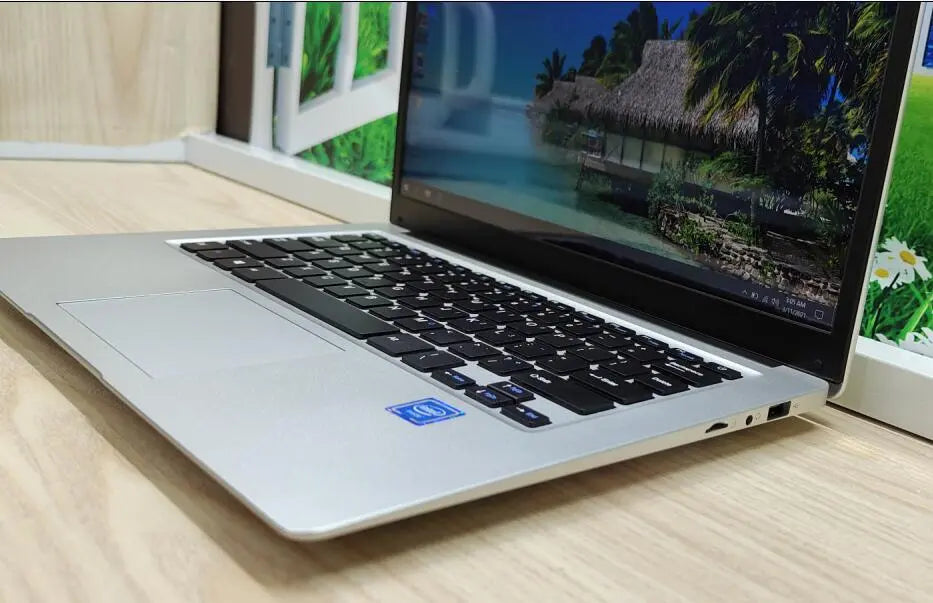 14.1 Inch Mini Laptop Intel CPU Windows 10 Notebook PC Fast RAM 128GB 256GB 512GB SSD 1000G HDD Optional