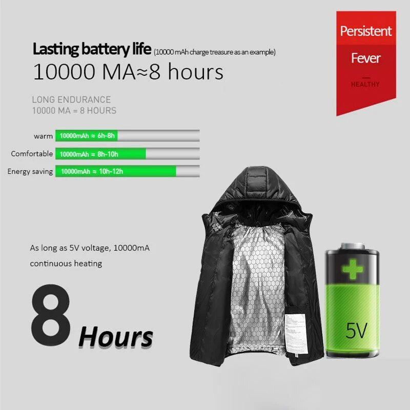 Children USB Charging Jacket Winter Heated Vest Warm Kids Heated Clothing Washable Polyester Soft Jacket Adolescent Safe Top