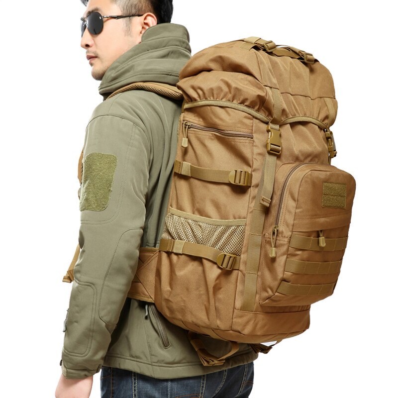 Mochila táctica de gran capacidad de 50L para hombre, bolsas Militares impermeables, mochilas de viaje del ejército para escalar y caminar, Mochila Militar