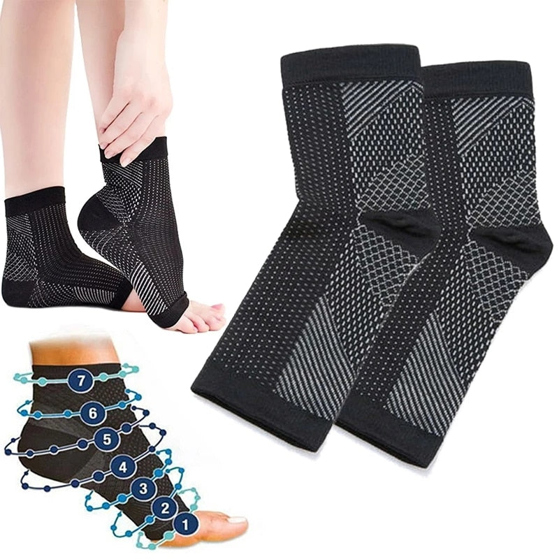 Foot angel anti fatigue compression pied manchon cheville soutien course Cycle basket-ball sport chaussettes en plein air hommes cheville orthèse chaussette