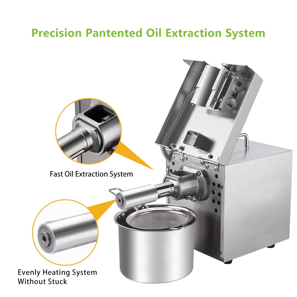 BioloMix-Extractor de aceite doméstico comercial, Máquina De Prensa De Aceite de acero inoxidable, prensador de 110V o 220V disponible