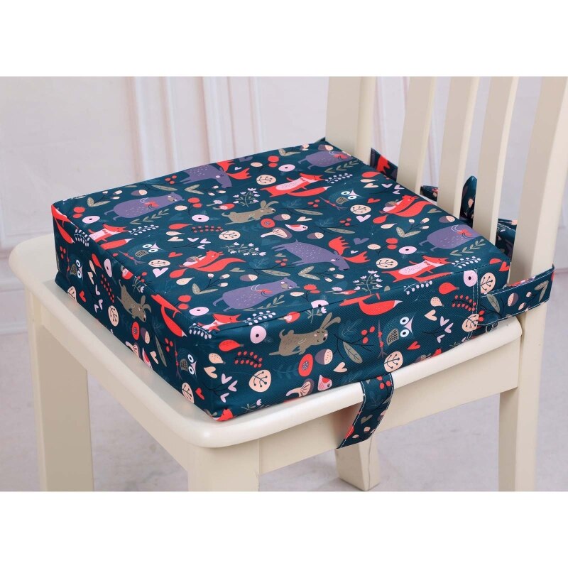 Portable Kids Baby High Chair Pad Booster Travel Dining Room Adjustable Detachable Washable Thicken Sponge Seat Cushion