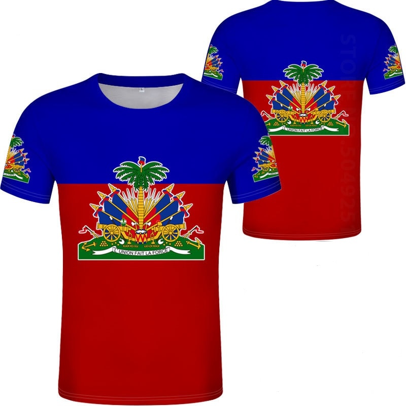 HAITI Camiseta Foto Ropa Imprimir Camisetas Logo Tamaño Grande y Mediano