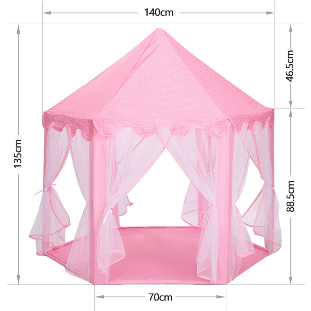 Children Princess Castle Tents Portable Indoor Outdoor Teepee Tent for kids Folding Play Tent House Baby balls pool Playhouse