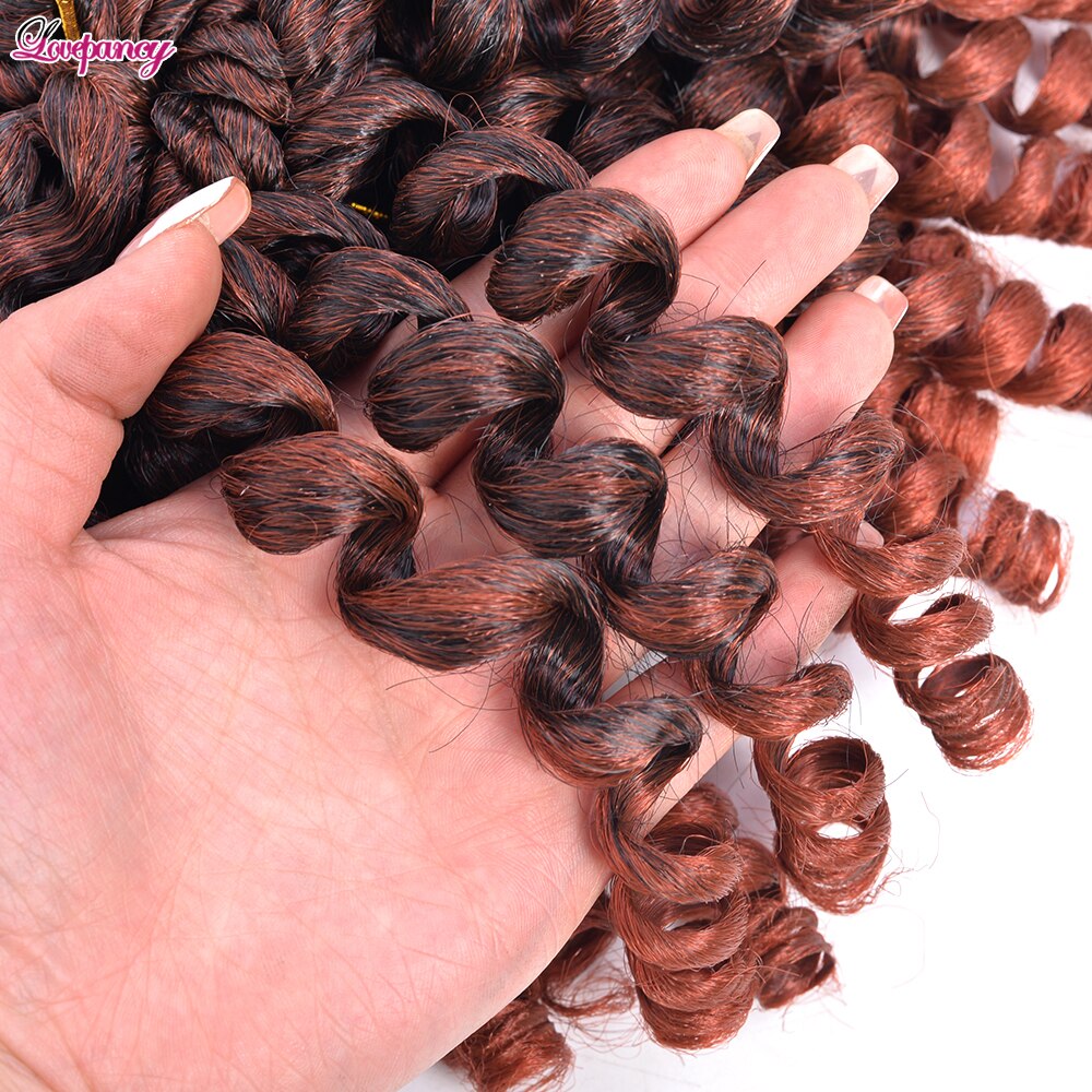 Lovepancy 8 pouces bouclés Jumpy baguette Curl jamaïcain (2 PCS) rebond synthétique tressage Extensions de cheveux Afro Crochet tresse cheveux pour les femmes noires