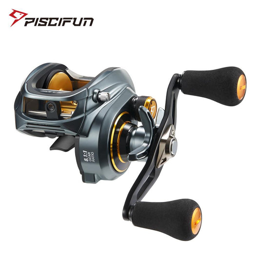 Piscifun Alijoz 300 carrete de Baitcasting de perfil bajo 15KG arrastre máximo 8 + 1 rodamientos marco de aluminio carrete de pesca de agua dulce y salada