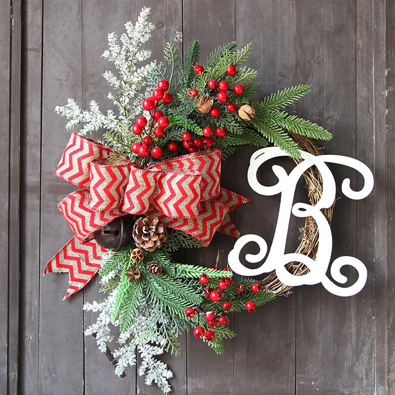 Christmas Wreath Artificial Plant Rattan Circle Wall Decoration Simulation Fake Flower Door Hanging Wreath For Home