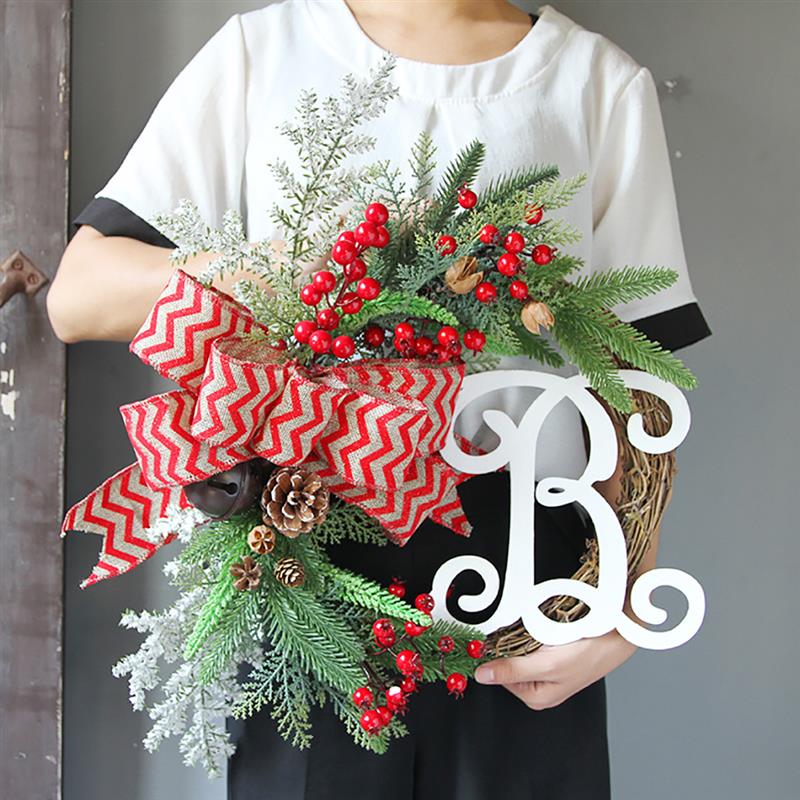 Christmas Wreath Artificial Plant Rattan Circle Wall Decoration Simulation Fake Flower Door Hanging Wreath For Home