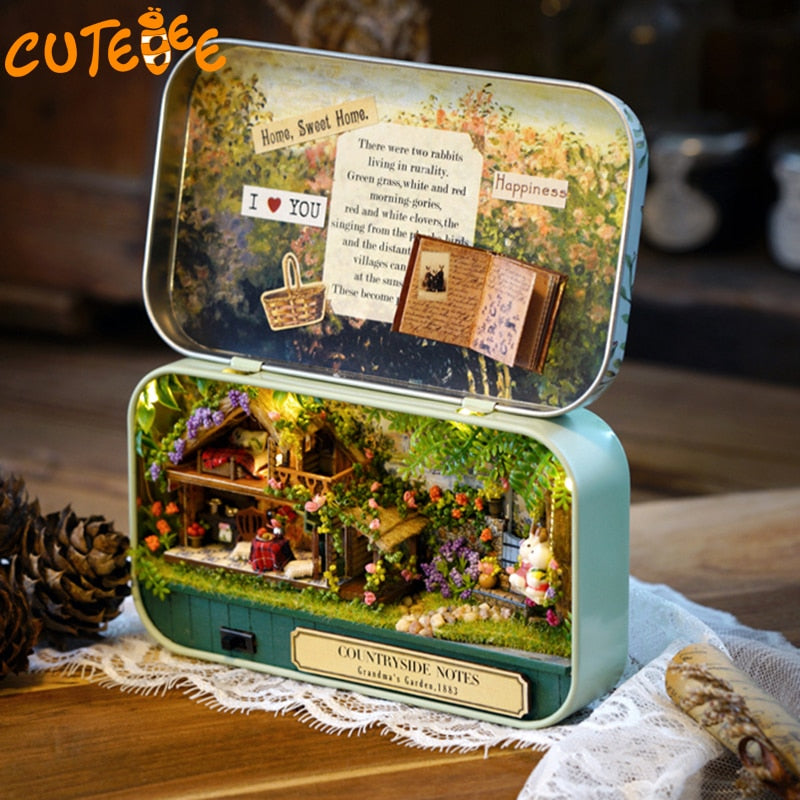 Meubles faits à la main maison de poupée bricolage maison de poupée Miniature 3D maison de poupée en bois Miniatures jouets pour cadeau de noël et d'anniversaire Q4-Q6