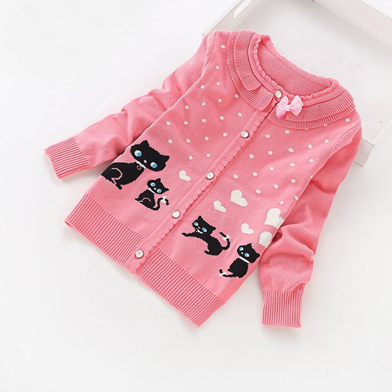 New Fashion Children Cardigans Girls' Lovely Cotton Sweaters 3-16 Years Child Sweater Fashion Cotton Cardigan K8518