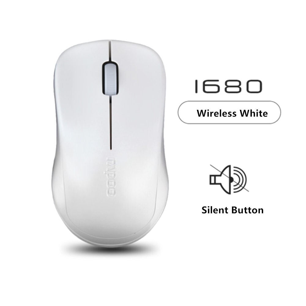 Original Rapoo Silent Wireless Optical Mouse Mute Button Click Mini Noiseless Game Mice 1000 DPI for Macbook PC Laptop Computer