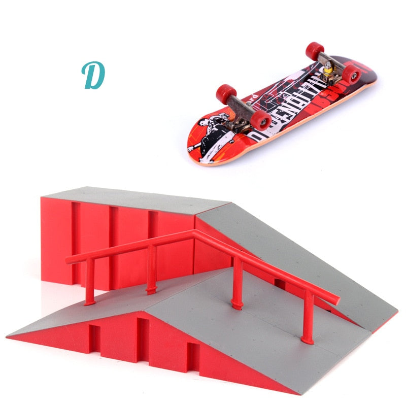 Mini monopatín de juguete, parque de patinaje para TechDeck, diapasón, rampas para monopatín, diapasón, tabla de entrenamiento para parque definitivo, 1 ud.