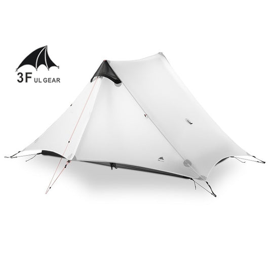 LanShan 2 3F UL GEAR Tente de Camping ultralégère extérieure pour 2 personnes et 1 personne, 3 saisons, 4 saisons, tente professionnelle sans tige en nylon argenté 15D