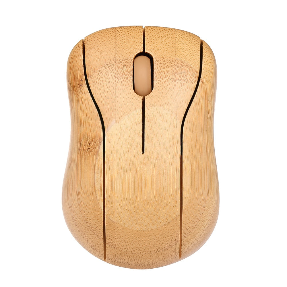 2.4G Wireless Optical Bamboo Mouse 3 Adjustable DPI Computer Mouse with USB Receiver for Notebook PC Laptop Computer office use