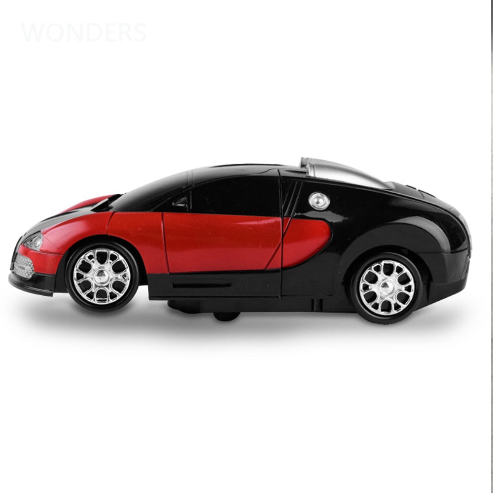 Electronic Deformation Music Car Toys Cool Light Transformer Robot Car Toys Univeral Wheel Glowing Kids Children Gift