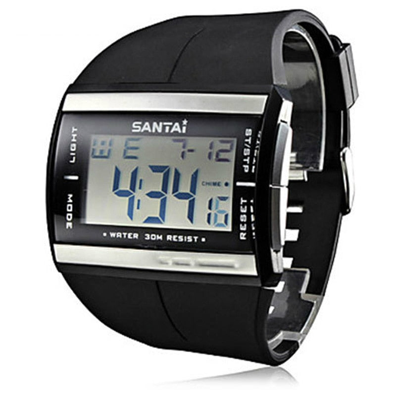 Montres électroniques étanche mode Sport LCD hommes montre numérique plongée bracelet en caoutchouc montre de Sport pour la natation montre-bracelet pour hommes