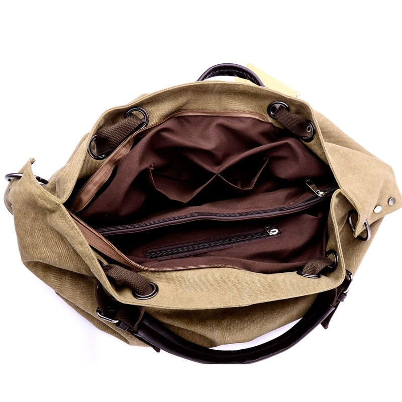 Bolsos de mensajero de lona para mujer, bolsos cruzados para mujer, bolso de hombro liso, bolso de mano informal de diseñador a la moda para mujer, bolso de mano de gran capacidad