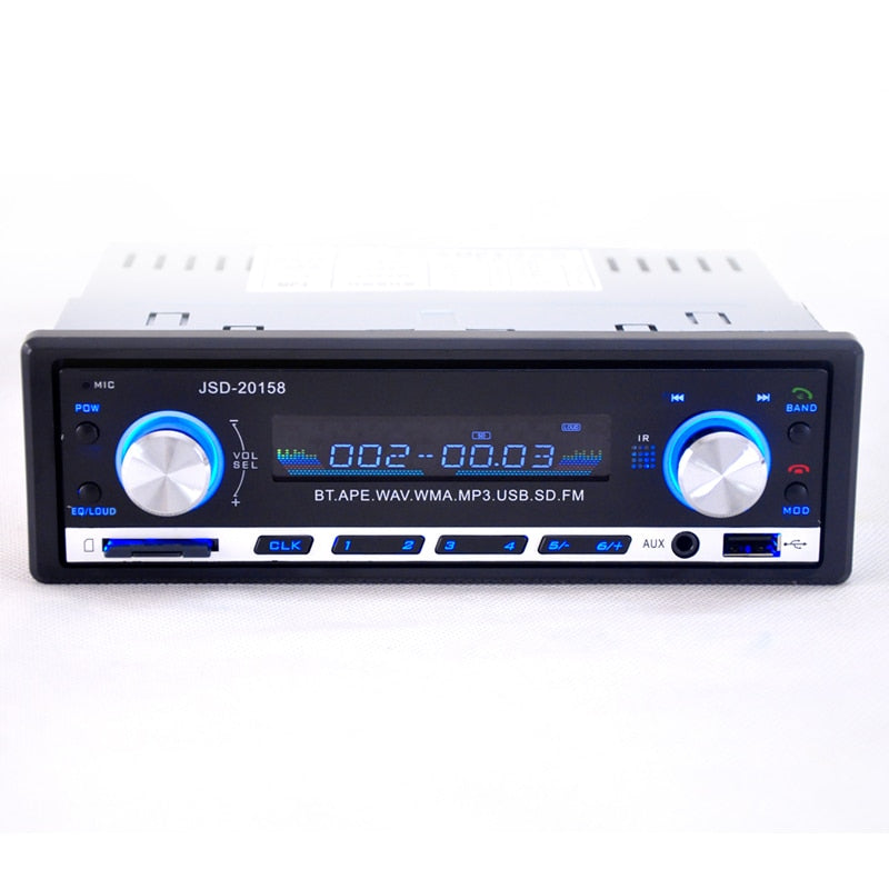 2019 New 12V Car Stereo FM Radio MP3 Audio Player Support Bluetooth Phone with USB/SD MMC Port Car Electronics In-Dash 1 DIN