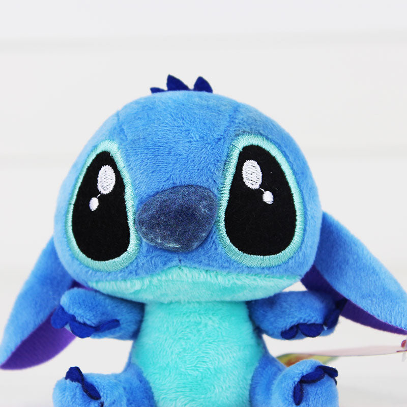 Muñecos de peluche de Lilo Stitch de 4 "y 10cm con llavero con ventosa, relleno suave para niños, regalos para bebé