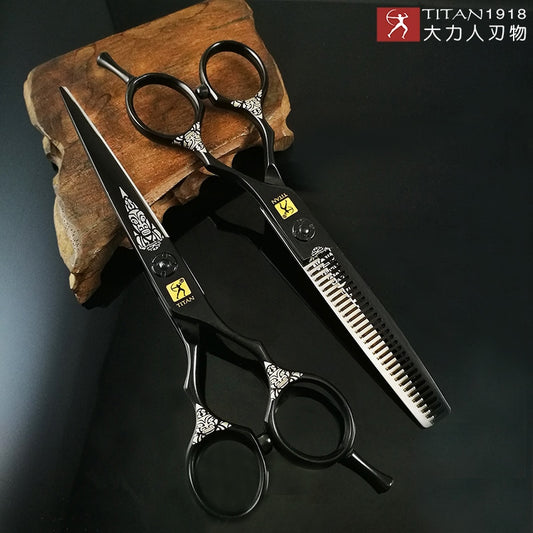 Titán corte de pelo tijeras de peluquería coloridas tijeras de peluquería japonesas herramienta de peluquería