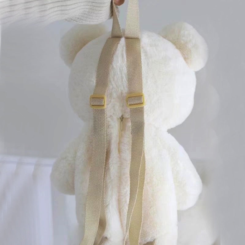 Mochila de peluche de oso Kawaii para niñas, juguete de almohada bonito, viñetas de animales, bolso escolar, regalo de cumpleaños y Navidad, decoración