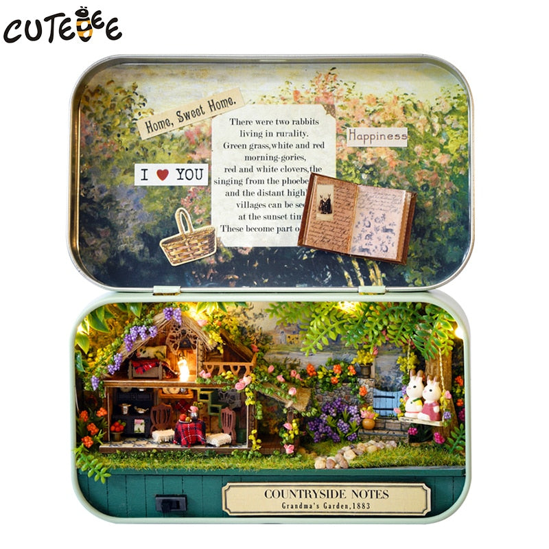 Meubles faits à la main maison de poupée bricolage maison de poupée Miniature 3D maison de poupée en bois Miniatures jouets pour cadeau de noël et d'anniversaire Q4-Q6