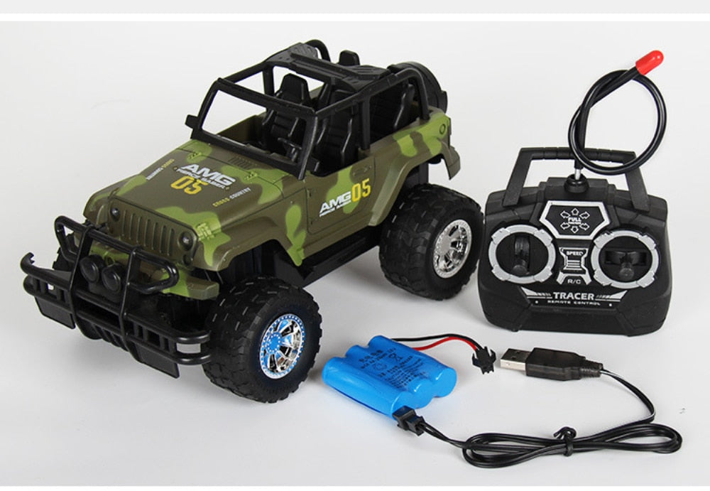 RC Jeep 1/22 dérive vitesse Radio SUV camouflage militaire télécommande hors route véhicule volant RC Jeep véhicule voiture jouet