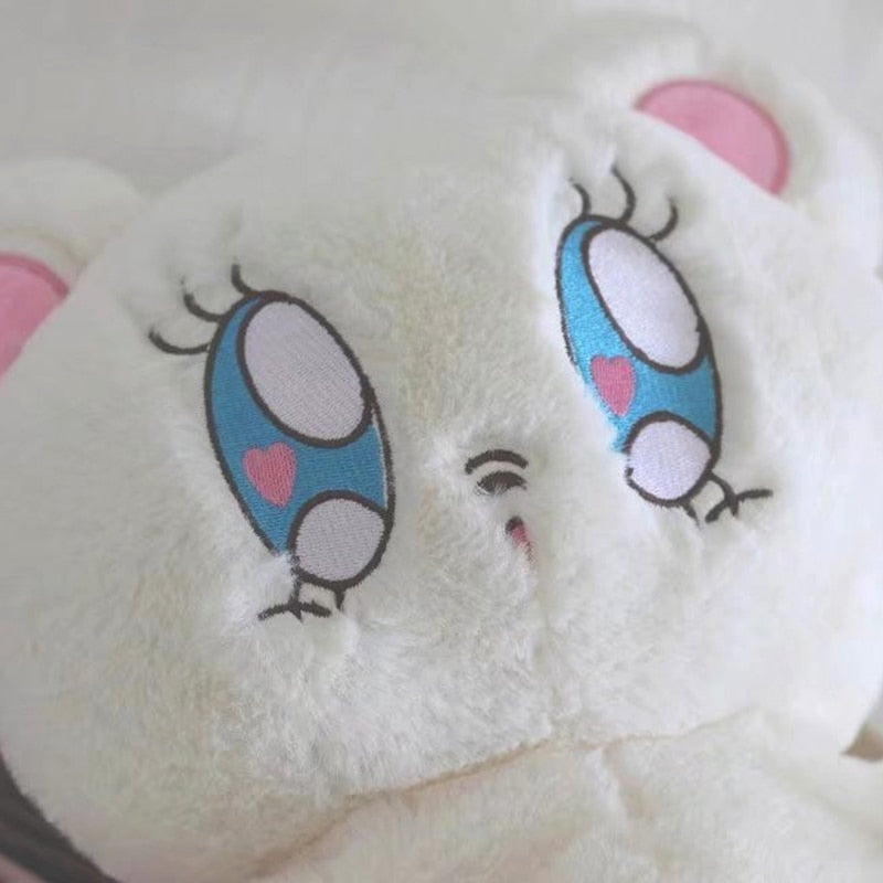 Sac à dos en peluche ours Kawaii, mignon oreiller, jouet pour enfants, sac d'école de dessin animé Animal, poupées d'anniversaire et de noël, cadeau pour filles, décor