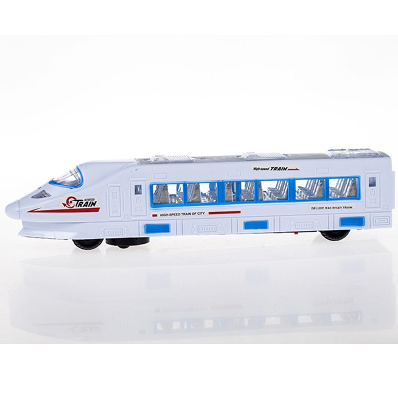 Plastic CRH Train Toys Model Electric Flash Light 32cm Sound Toys Trains Model Universal Express Train Toys for Kids Gifts