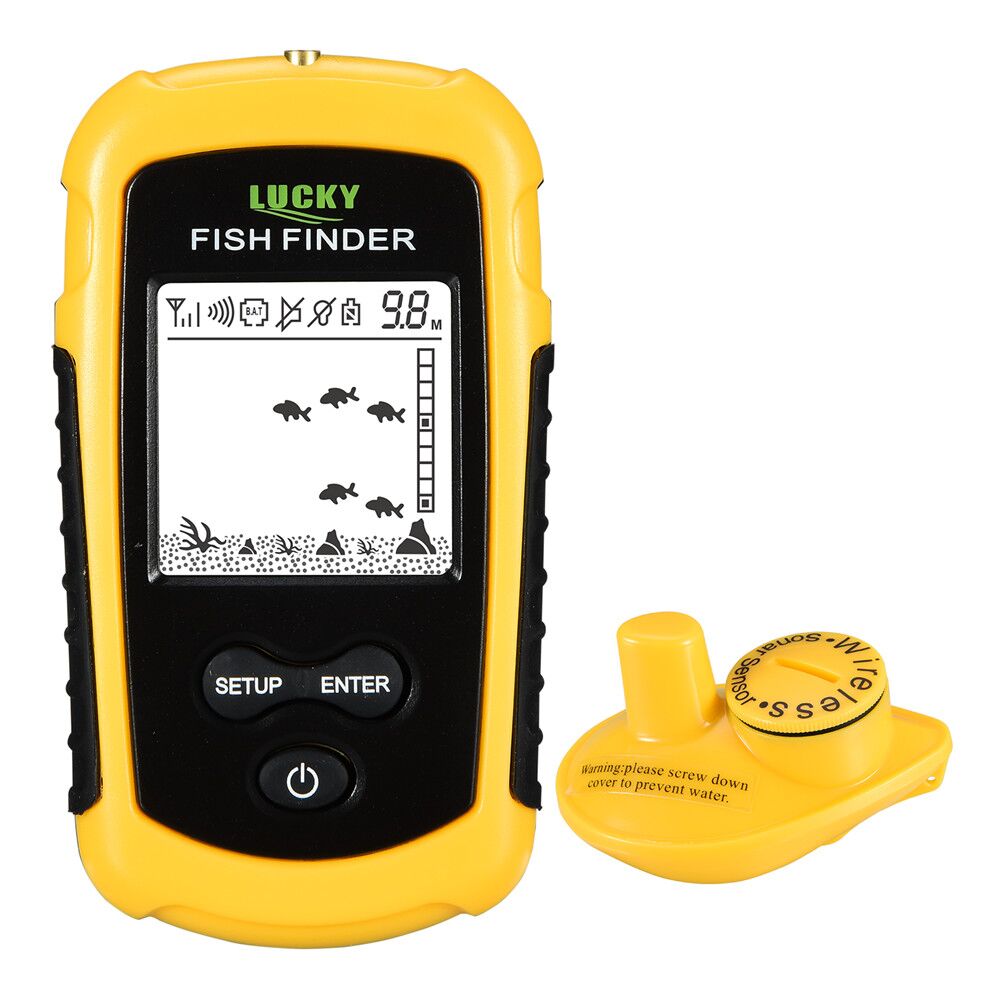 LUCKY FF1108-1 Portable détecteur de poisson pêche sur glace Sonar sondeur alarme transducteur sondeur 0.7-100m pêche écho sondeur