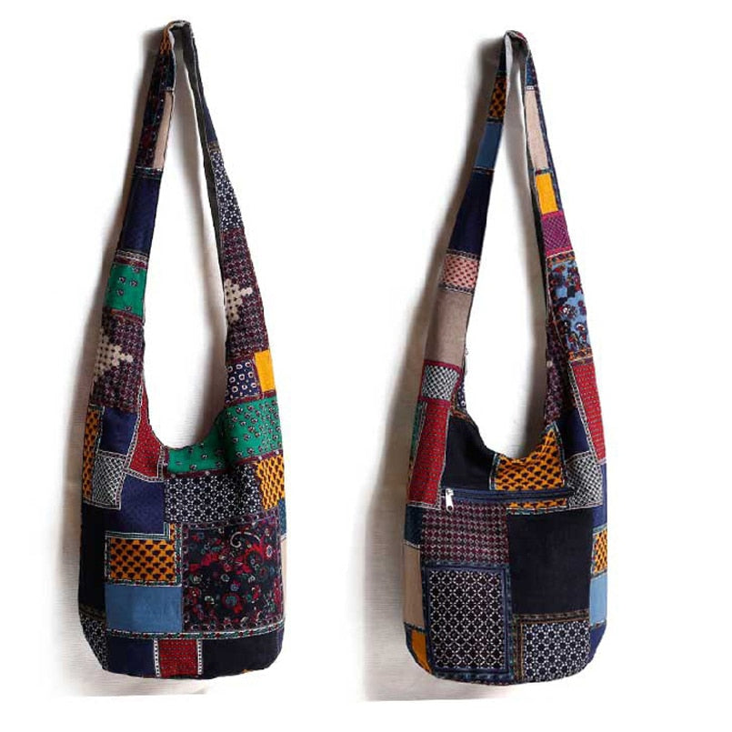 Sac à main Vintage Hippie bohème pour femmes, sacs à bandoulière en coton, sacs à main pour livres, sac seau de voyage scolaire