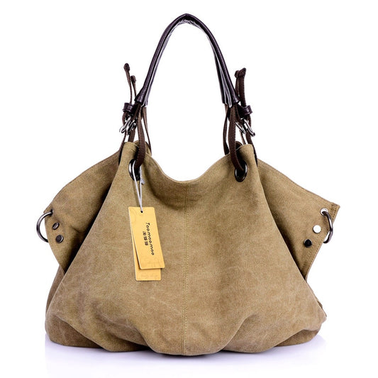 Bolsos de mensajero de lona para mujer, bolsos cruzados para mujer, bolso de hombro liso, bolso de mano informal de diseñador a la moda para mujer, bolso de mano de gran capacidad