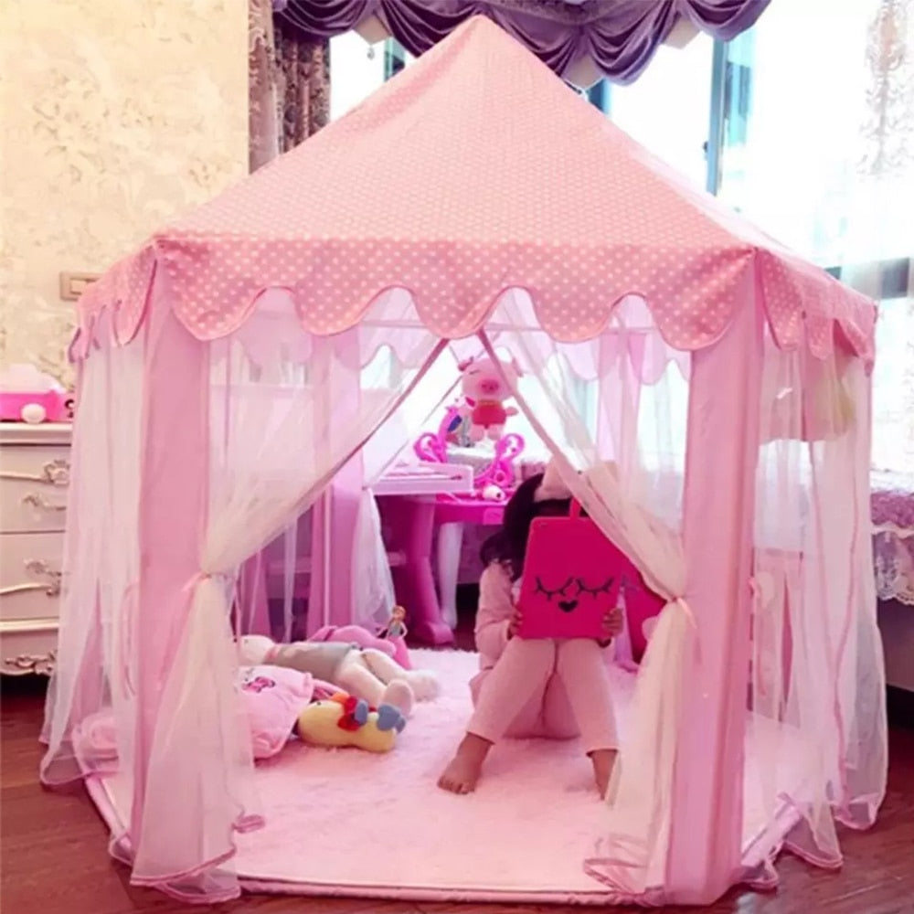 Children Princess Castle Tents Portable Indoor Outdoor Teepee Tent for kids Folding Play Tent House Baby balls pool Playhouse