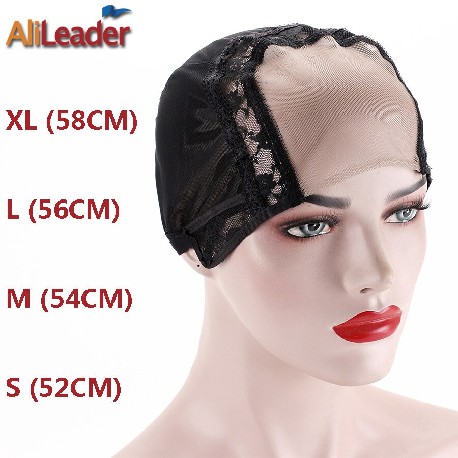 Adjustable Wig Caps For DIY Wig S/L/XL Base Cap Black Weaving Wig Tools Cap Lace Wig Caps Weave Cap For Making a Wig