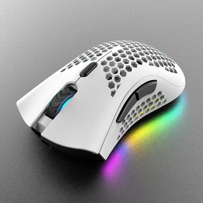 Souris souris optique sans fil avec récepteur USB RGB Mous Gaming 6 boutons souris d'ordinateur portable PC bureau LED Rechargeable