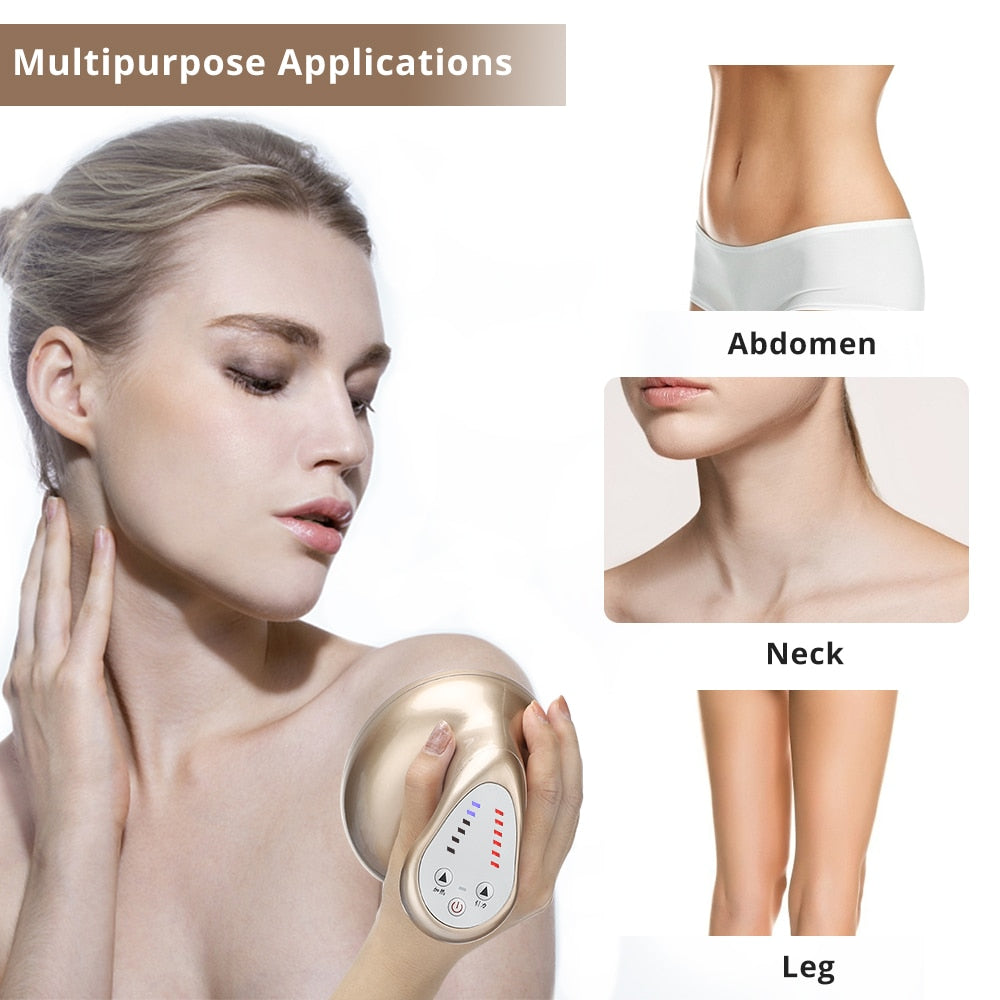 Vacuum Cupping Anti-Cellulite Massager Cupping Suction Guasha Scraping Heating EMS Fat Burning Slimming Magnet Therapy