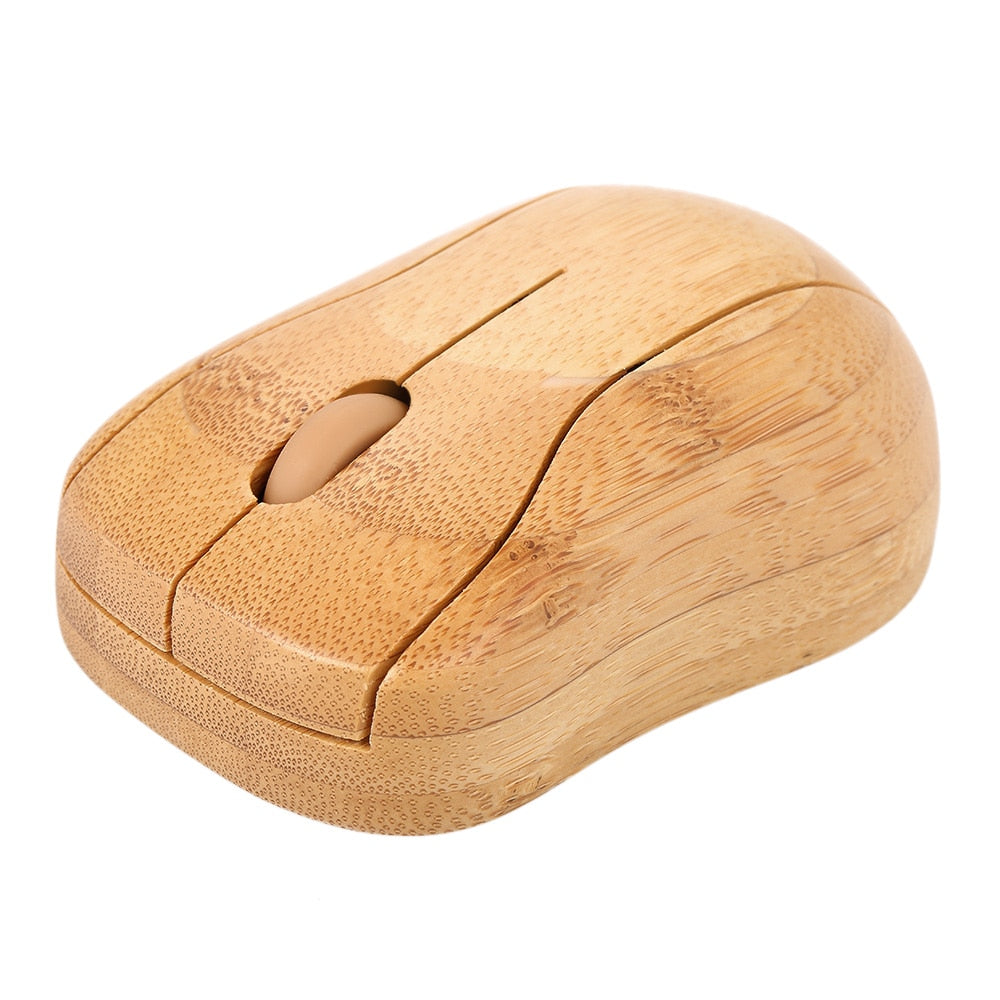 2.4G Wireless Optical Bamboo Mouse 3 Adjustable DPI Computer Mouse with USB Receiver for Notebook PC Laptop Computer office use