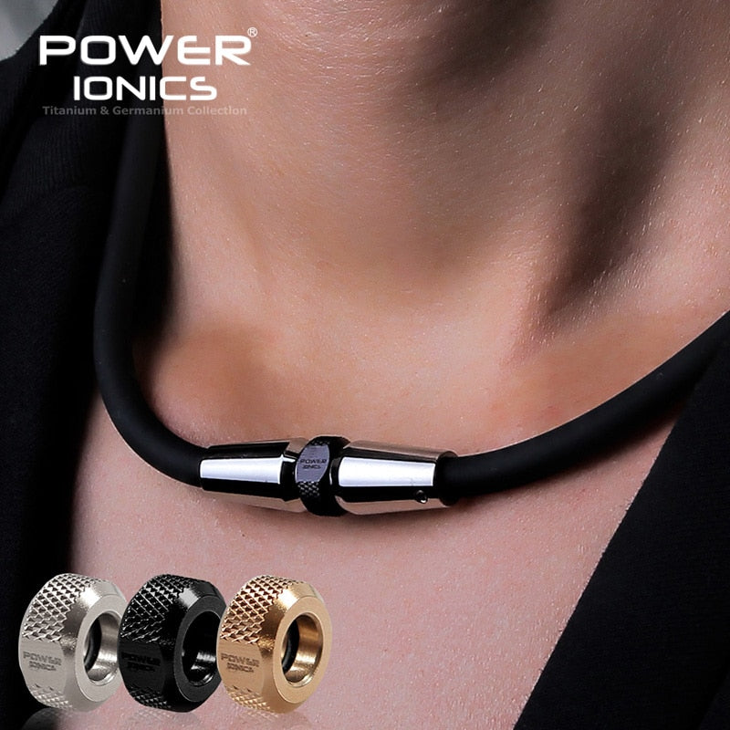 Power Ionics 3000ions/cc Anion Mode Sports Golf Baseball Titane Ion Pendentif Collier